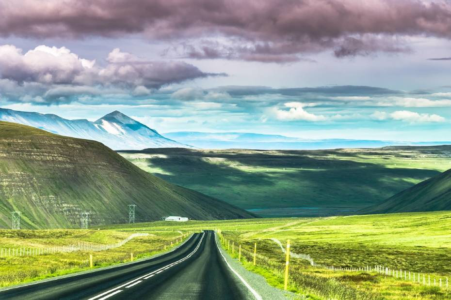 Paysage vallonné d'Islande